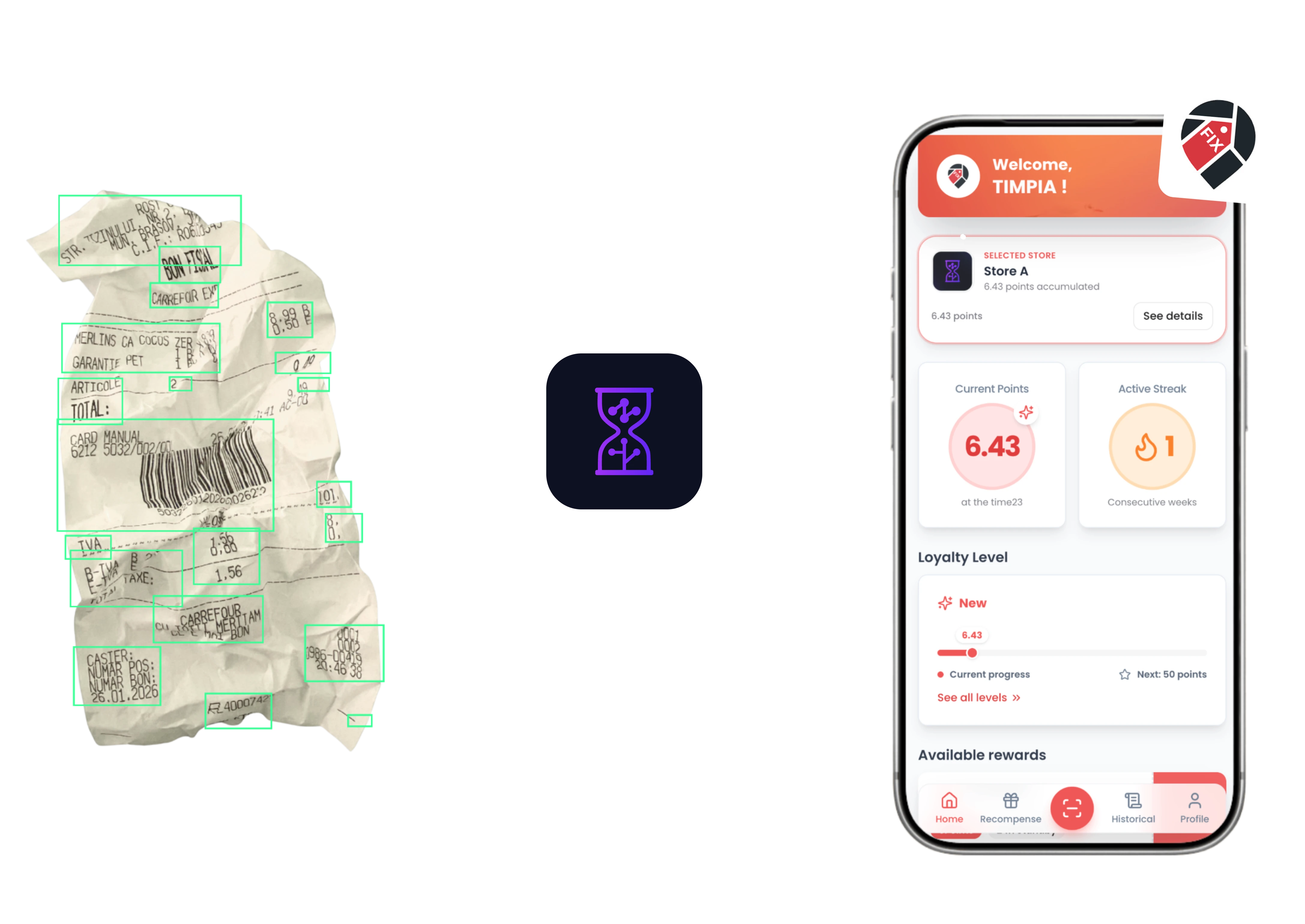 Receipt processing pipeline - Input to Output flow
